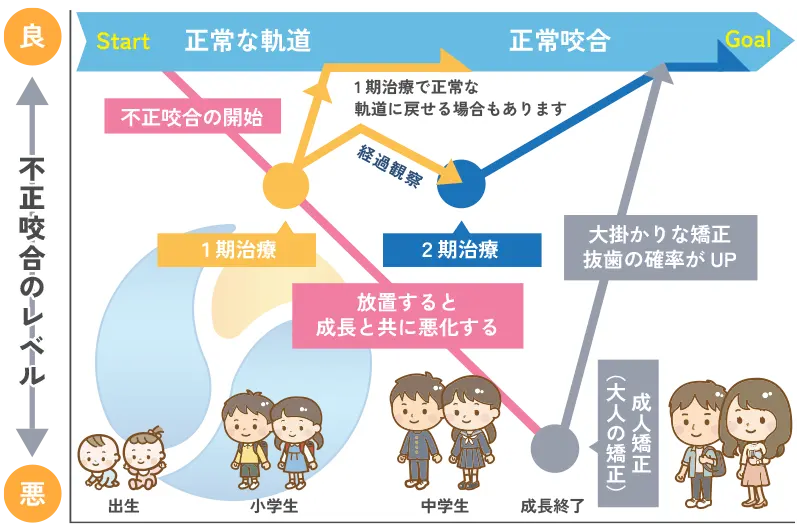 小児矯正歯科の治療の流れ